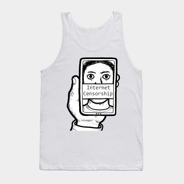 Internet Censorship Tank Top by Nalidsa